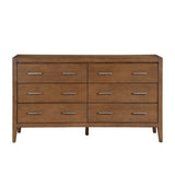 Transitional Bedroom Furniture 1pc Dresser of 6x Drawers Light Brown Finish Wooden B011P286828