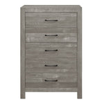 ZUN Rustic Design Gray Finish 1pc Chest with Storage Drawers Black Metal Hardware Bedroom Furniture B01146553