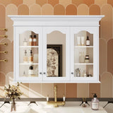 40" Medicine Cabinet with Mirror, Bathroom Storage Cabinet with Mirror Door and Shelves, Wall N710P264317K