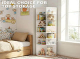 7-tier, 360&deg rotating wood-plastic composite shoe rack, 60*60*184cm, white 36049742