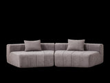 Chenille curved sectional sofa with 2 pillows,Curved Symmetrical Modular Semi Circular Sofa W834P514621