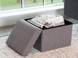 Collapsible Storage Ottoman, Gray, 15 94527423