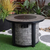 ZUN Outdoor Propane Fire Pit, Square Stonecrest Gas Fire Pit for Outside Patio, Concrete Propane Fire W2734P194108