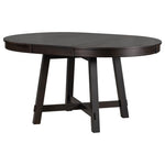 ZUN Farmhouse Round Extendable Dining Table with 16" Leaf Wood Kitchen Table 39854216