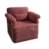 360 Degree Square Swivel Accent Sofa Chair,Fluffy Fabric Lounge Wide Upholstered Reading Chair with W2012P319078