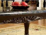 Traditional Espresso Solid wood 3pc Tables Set 1x Coffee Table and 2x End Tables Faux Marble Top B011P206780