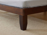 Basic bed frame brown Queen 206*151*30.5cm wooden bed 60287616