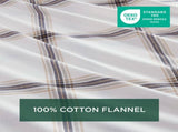 4-Piece King Sheet Set,Tan Plaid B035P408384
