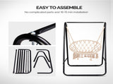 Outdoor Hammock Chair Stand Only, Swing Stand with 2 Hooks, Max Load 600lbs, Fits Most Hanging 12336522