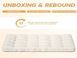 8 inch Floor Mattress Futon Mattress Sleeping Pad Foldable Roll Up Mat, Sofa Couch Bed, Full Size T3210P477353