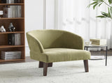 Modern Accent Chair with Round Back & Wooden Legs - Mid-Century Inspired Lounge Chair for Living N767P266888G