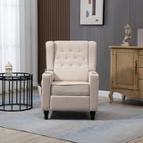 Arm Pushing Recliner, Modern Button Tufted Wingback Push Back Recliner, Living Room W133364035