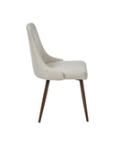 Oslo Modern Upholstery Side Dining Chair Set of 2, Beige B091P183401