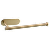 ZUN Stainless Steel Towel Holder Adhesive Lengthen Toilet Paper Holder for 2 Roll Papers, Brushed Gold 77105360