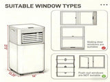 Mobile Air Conditioner for Home Cooling and Dehumidifying, Remote Control, 24H Timer, LED Display 36388773
