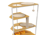 Corner Cat Tower, Cat Tree with Scratching Post, Cat Condo with Feeding Station and Climbing 50538804
