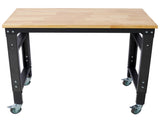 Workbench - 35" Wide Rolling Workbenches for Garage - Adjustable Height, Workshop Tool Bench, Metal W465P190957