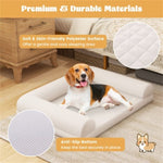 ZUN 36" Orthopedic Dog Bed,Egg-Foam Dog Crate Bed with 3-Side Bolster and Removable Washable Bed 95658556