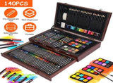 140Pcs Art Supplies Kit with Wooden Case, Drawing Painting Set Includes Colored Pencils, Oil 85998406
