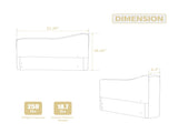Modular Sofa Single Armrest Backrest Module for Modular Sectional Sofa Couch Side Armrest, Beige W3098P257006