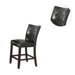 ZUN Leather Upholstered High Dining Chair, Black SR011754