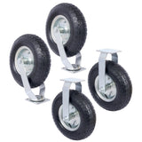 4PCS 12IN CASTER pneumatic tire, Caster Wheel, Swivel Plate, Steel Hub with W465130469