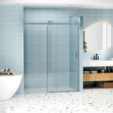 56" - 60" W x 76" H Frameless Soft-closing Single Sliding Shower Door, 1/4" Tempered Glass W1573P198749