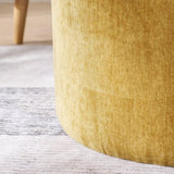 2-Piece Set Round Chenille Storage Ottoman, Equipped with a Drum Shaped Small Stool, Storage Space, W487P179602