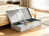 2-Pack 48L Under Bed Storage Containers with Lids, Low Profile Gray Drawer Bins for Blankets & Shoes 04417703