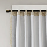 Jacquard Lined Total Blackout Rod Pocket/Back Tab Curtain Panel B03599768