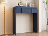 TREXM Modern Console Table with 2 Storage Drawers, Fluted Entryway Table with Rounded Silhouette for N715P196580M