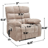 Lift Recliner Chair Heat Massage Dual Motor Infinite Position Up to 350 LBS Large Electric Power W3224P288641