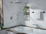 Male NPT Shower Faucet Set, Waterfall Shower System for Bathroom, High Pressure 10" Rain Shower Head 91822021
