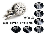 Classic High Pressure Single Handle 6-Spray Patterns Rain shower Head with Handheld Shower W121942869