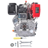 10HP 4Stroke Single-Cylinder Diesel Engine 418CC 6300W Recoil 3600RPM Air Cooled 69080080