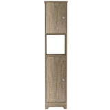 ZUN Ibis Linen Cabinet, Double Doors, Four Interior Shelves, Two Cabinets -Light Oak B20092086