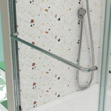 Bypass shower door, sliding door, with 1/4" tempered glass and Chromed finish 44-48"x70" W2122131038