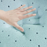 Hypoallergenic 3" Cooling Gel Memory Foam Mattress Topper with Removable Cooling Cover B03595141