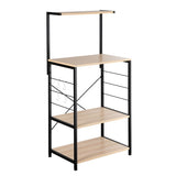 ZUN Wooden Kitchen Shelf , Baker's Rack 4 Tier Shelves Brown Color 06498780