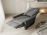 Chenille Fabric Recliner Chair for Adults - Manual Push Back Reclining Sofa with Sturdy Metal Frame, W3568P431432