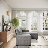 77 Inch Reversible Sectional Storage Sleeper Sofa Bed L-Shape 2 Seat Sectional Chaise With Storage W120343142