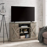 Farmhouse Classic Media TV Stand Antique Entertainment Console for TV up to 50" with Open and Closed W1758105873