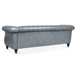 84.65" Rolled Arm Chesterfield 3 Seater Sofa. W68061169
