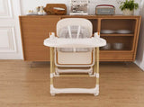 Convertible Baby High Chair to Rocker with 5-Point Harness, Foldable Infant Feeding Chair with W2699P371974