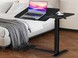 Adjustable Overbed Table with Wheels, Mobile Rolling Laptop Desk, Tilting Bedside Table for Laptop, 93475931