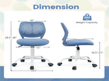 Ergonomic Kids Desk Chair, 16.5-21 Adjustable Height Mesh Study Chair Blue 05716414