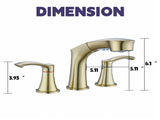 Widespread Pull Out Sprayer Bathroom Faucet, 2-handle Bathroom Sink Faucet W1224P185049