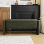 ZUN Elegant Long - shaped Storage Ottoman Bench of boucle material with Simple and Grand Design, Dark N769P227979M