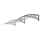 HT-200 x 100 Household Application Door Window Rain Cover Eaves Canopy Silver 52463595