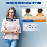 Portable Rechargeable Neck Massager Pillow - Shiatsu Kneading , 2 Heating Modes 25191914